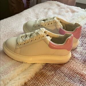 Steve Madden Cream and Pink Sneakers